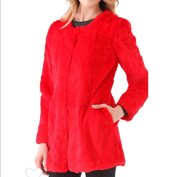 Elizabeth and James Rabbit Fur Coat. Size 2 - Picture 5 of 6